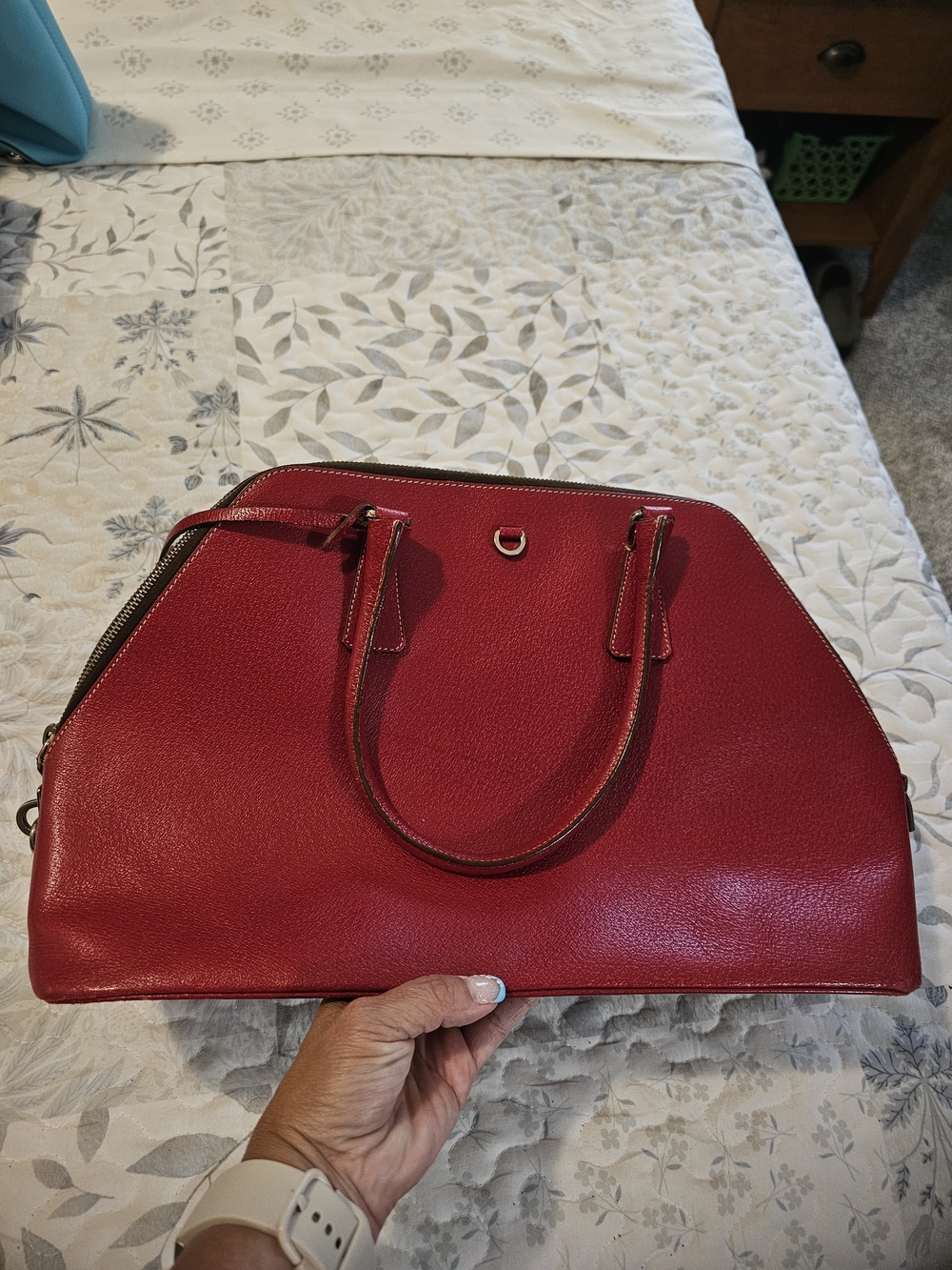 Prada Red Leather Satchel Tote